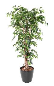 Arbre artificiel Ficus lianes grandes feuilles - plante d'intrieur - H.150cm vert