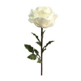 Rose artificielle gante Alinor - dcoration d'intrieur - H.108cm .28cm blanche