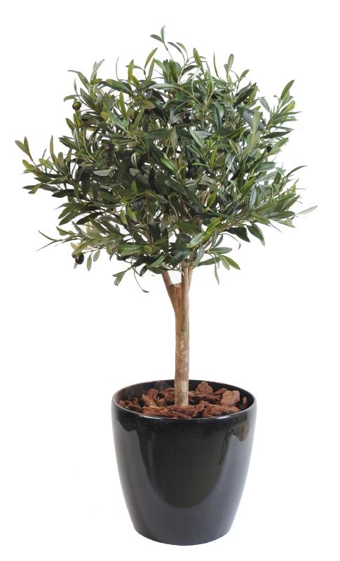 Arbre artificiel Olivier new ball tree - plante pour intérieur - H.90cm vert