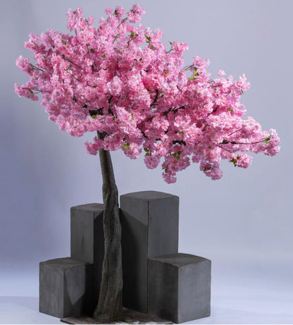 Arbre japonais Cerisier artificiel fleuri - décoration d'intérieur - H.230cm rose