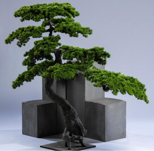 Arbre japonais artificiel Pin nuage anti-UV - intérieur extérieur - H.155cm