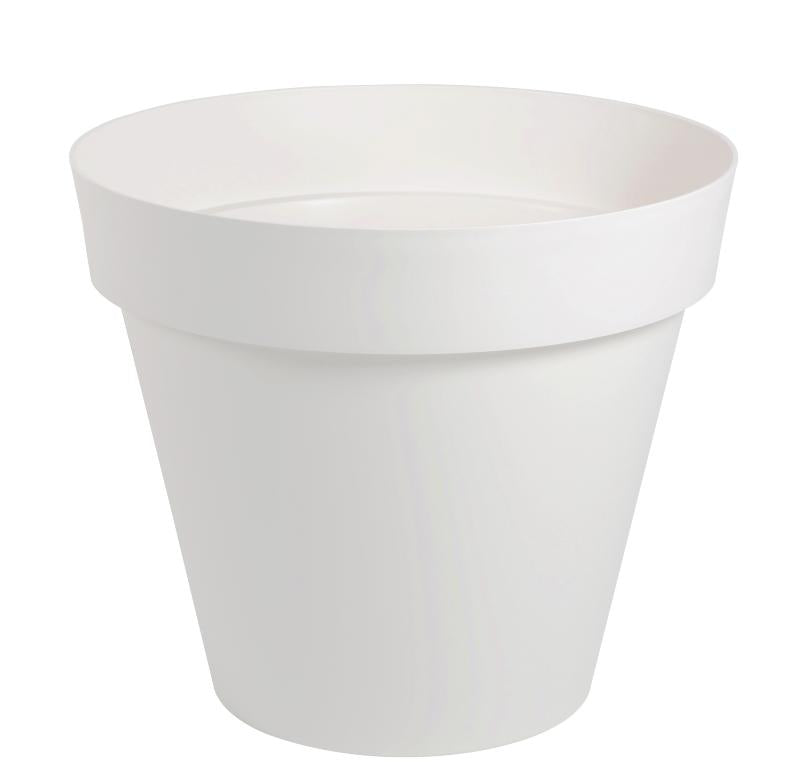 Pot pour fleur Toscane rond intérieur extérieur Ø.60cm blanc EDA PLASTIQUES