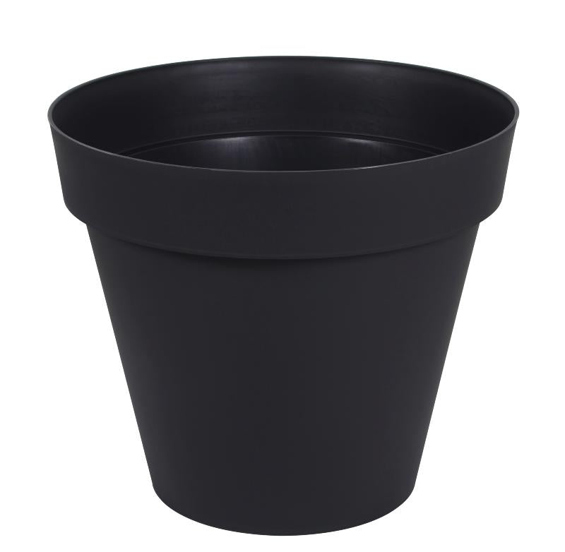 Pot pour fleur Toscane rond intérieur extérieur Ø.80cm anthracite EDA PLASTIQUES