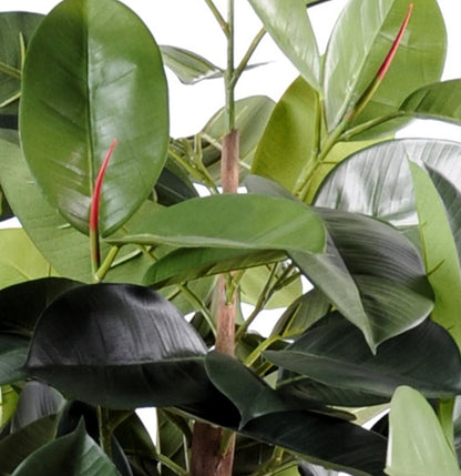 Arbre artificiel Ficus elastica - plante synthétique - H.110cm