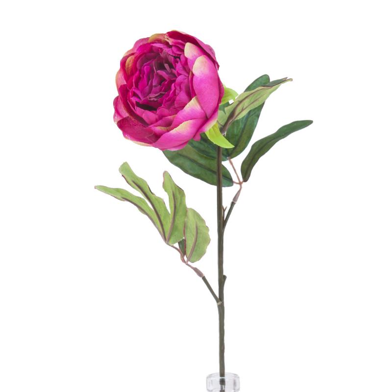 Fleur artificielle Pivoine - composition florale - H.65 cm fuchsia