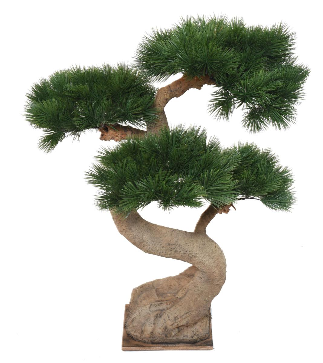 Pin Bonsaï arbre artificiel sur platine - intérieur extérieur - H.92cm