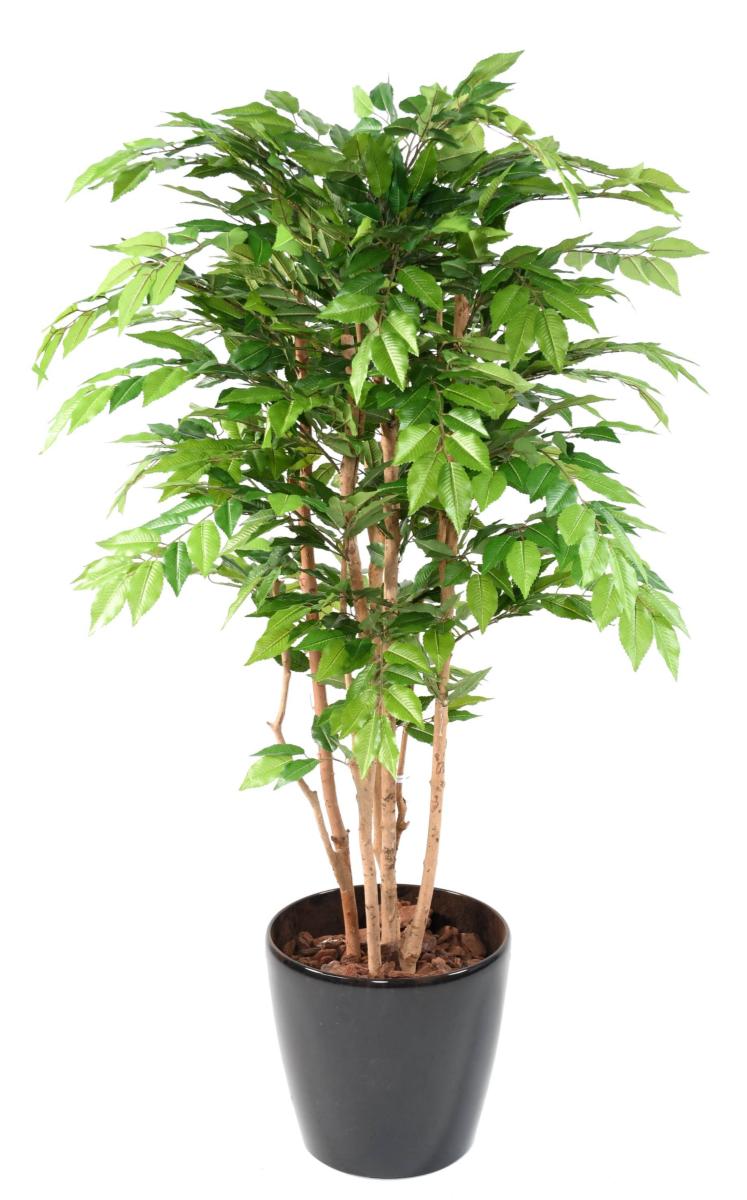 Arbre artificiel Charme 5 troncs - plante d'intérieur - H.150cm vert