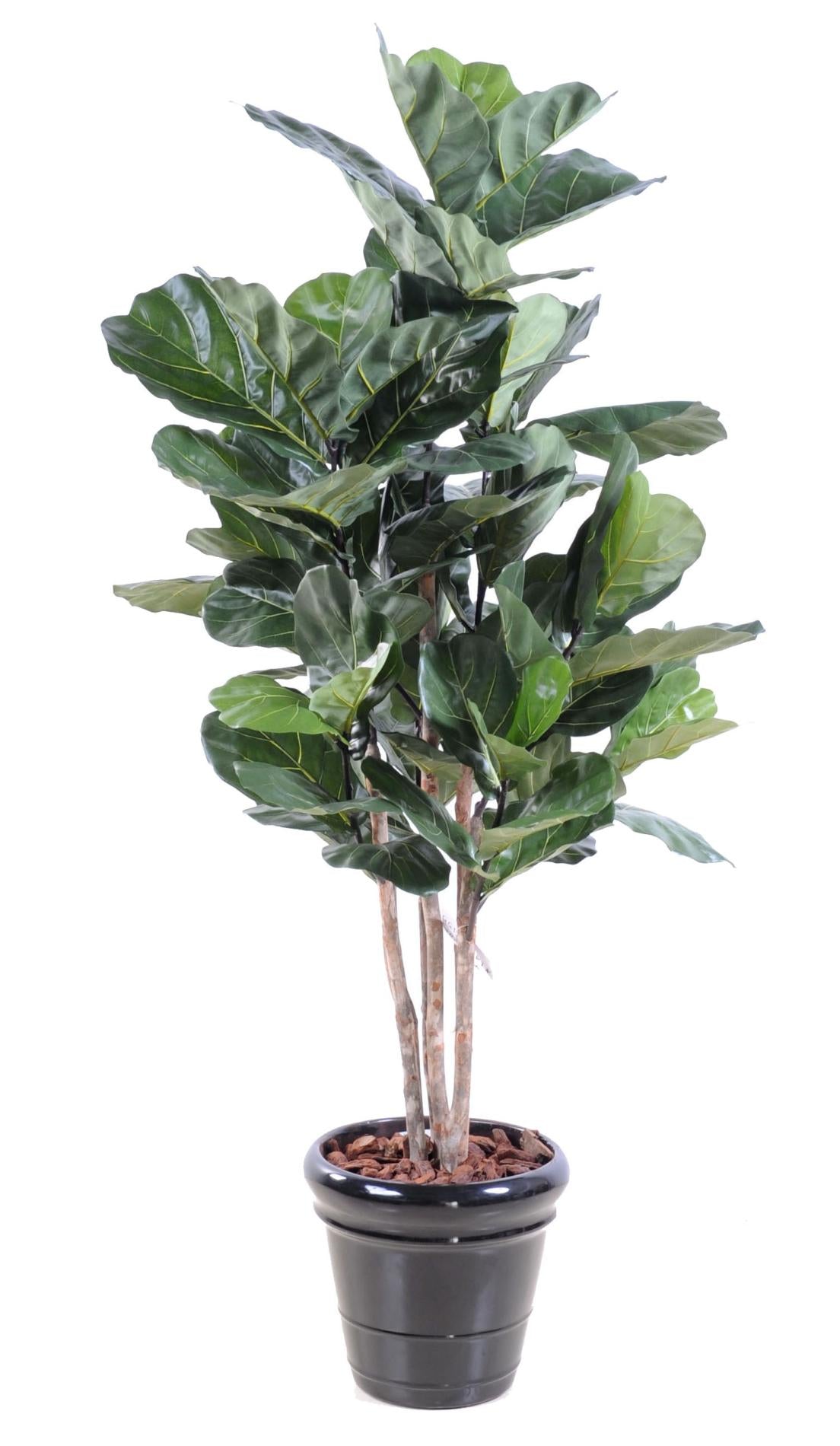 Arbre artificiel Ficus Lyrata - plante synthétique d'intérieur - H.190cm vert