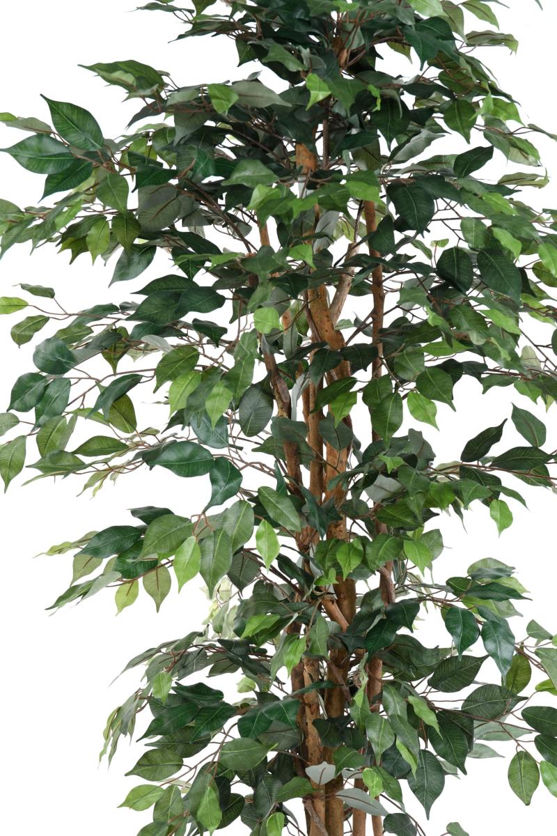 Arbre artificiel Ficus multi-troncs - plante synthétique intérieur - H.190cm vert