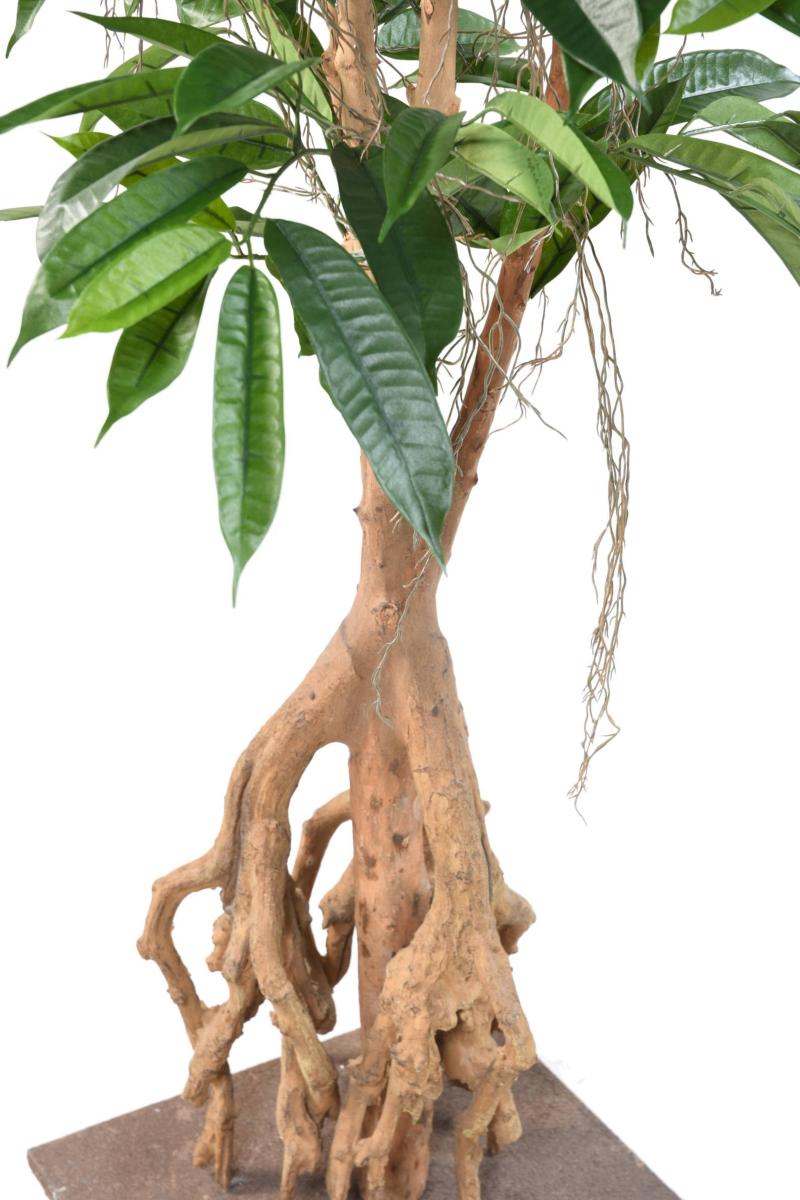 Arbre artificiel Ficus root longifolia - plante intérieure - H.210cm vert