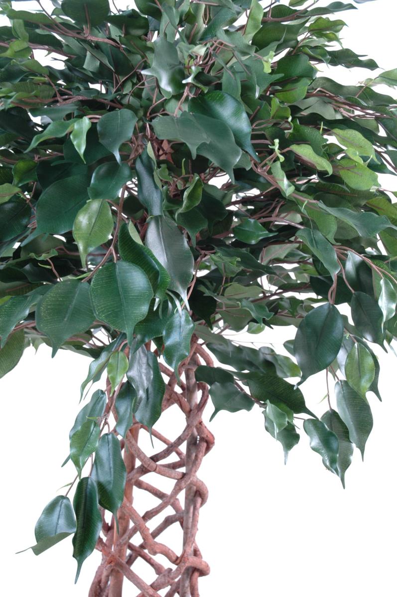 Arbre artificiel Ficus tronc cage - plante d'intérieur - H.140cm vert