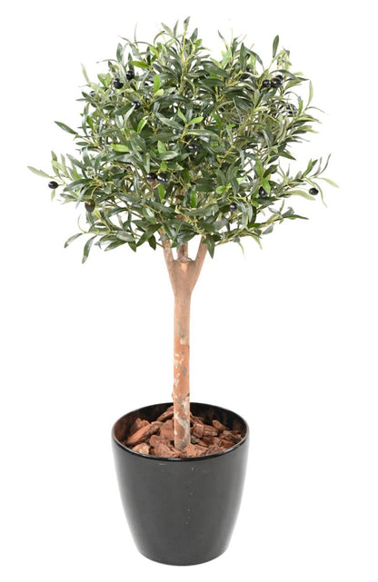 Arbre artificiel Olivier Eco - plante pour intérieur - H.110cm vert