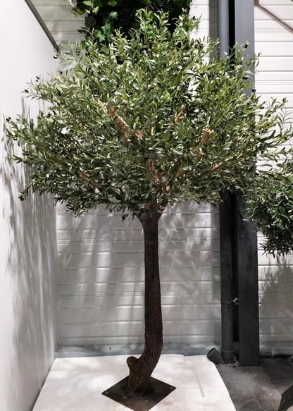 Arbre artificiel Olivier sur platine - plante pour intérieur - H.270cm