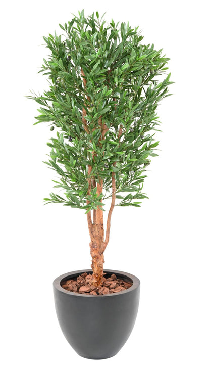 Arbre artificiel Olivier tronc noueux PLAST UV - plante pour extérieur - H.140cm