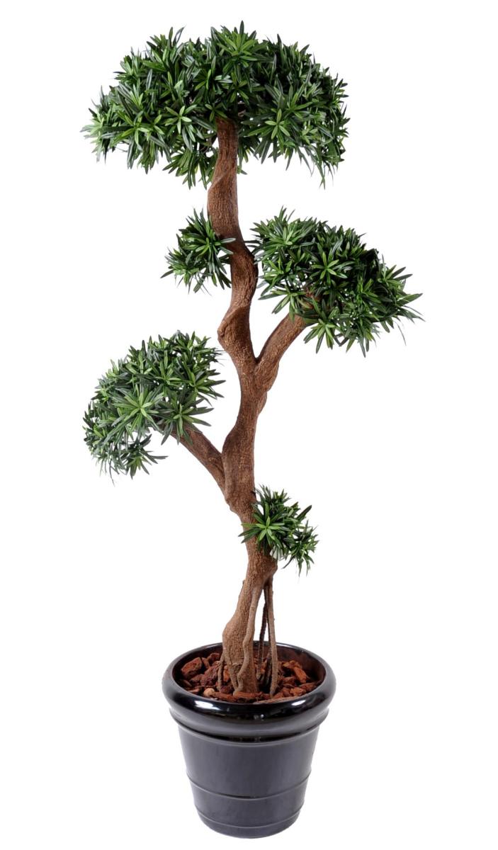 Arbre artificiel Podocarpus Tree 5 têtes - plante artificielle intérieur - H.165cm