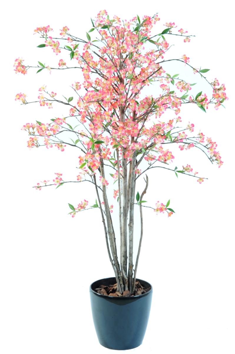 Arbre artificiel fleuri Cerisier en fleurs - plante synthétique - H.150cm Fuchsia