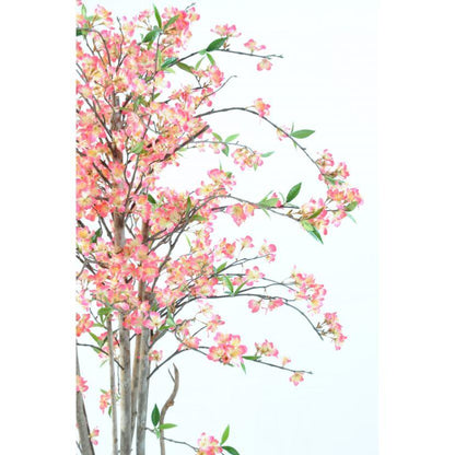 Arbre artificiel fleuri Cerisier en fleurs - plante synthétique - H.150cm Fuchsia