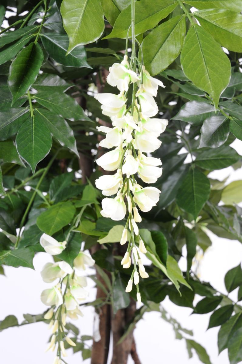 Arbre artificiel fleuri Glycine multi tree - plante d'intérieur - H.180cm blanc