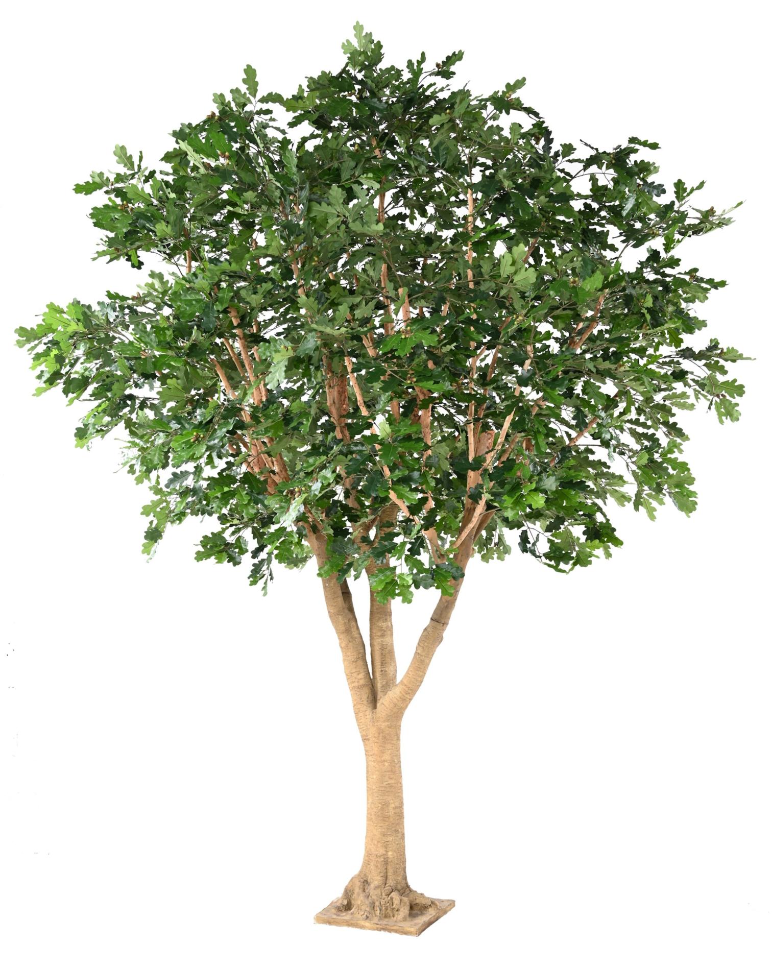 Arbre artificiel forestier Chêne sur platine - décoration d'intérieur - H.360cm