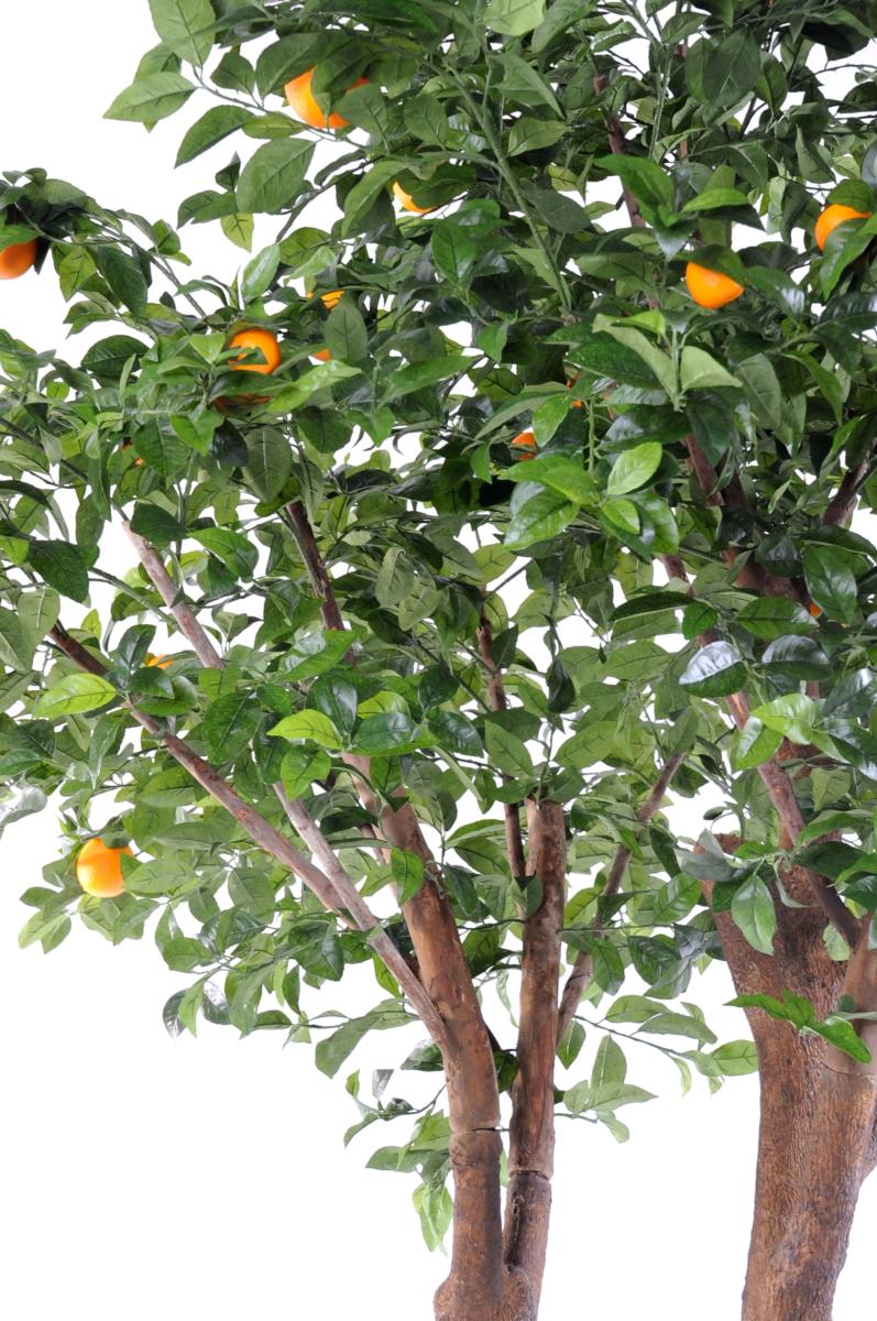 Arbre artificiel fruitier Oranger double - intérieur - H.340cm vert orange