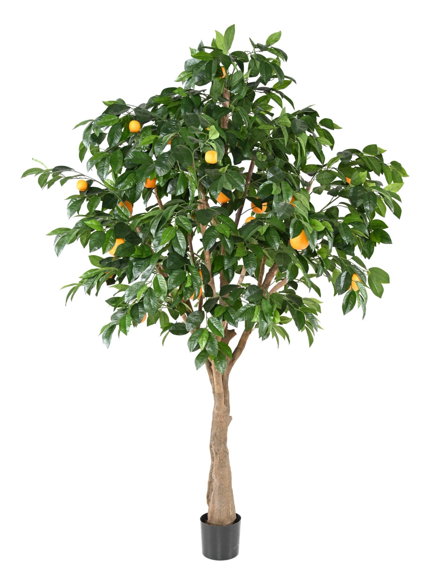 Arbre artificiel fruitier Oranger - intérieur - H.250cm vert orange