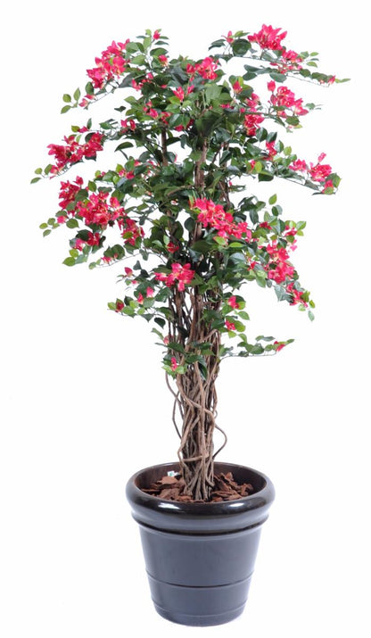 Arbre artificiel fleuri Bougainvillier - plante d'intérieur - H.210cm fuchsia