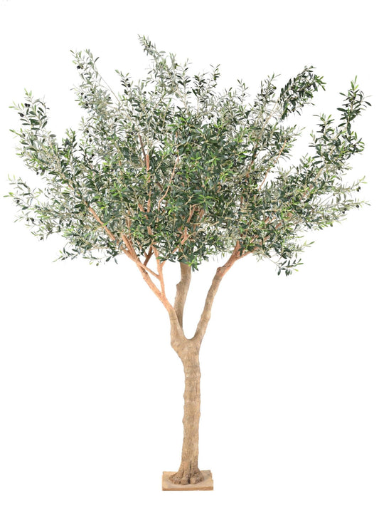 Arbre fruitier artificiel Olivier L sur platine - plante pour intérieur - H.370cm