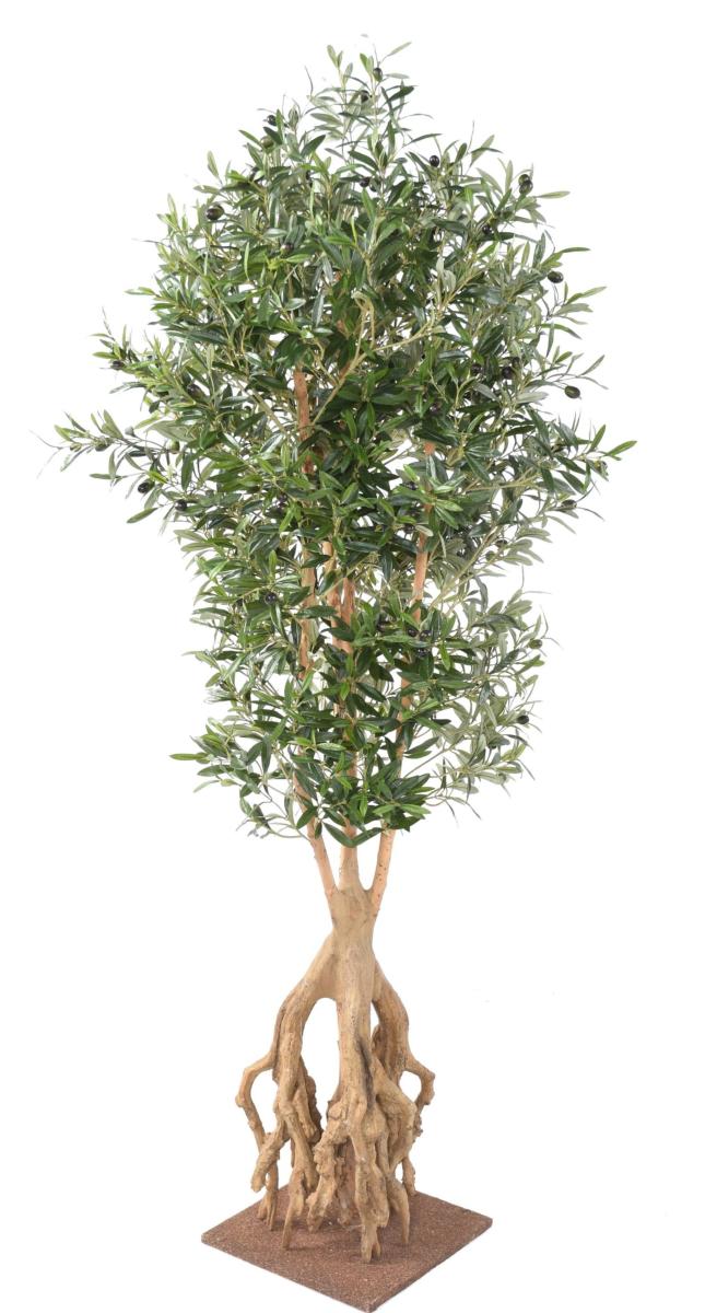 Arbre fruitier artificiel Olivier Root et olives - plante pour intérieur - H.175cm