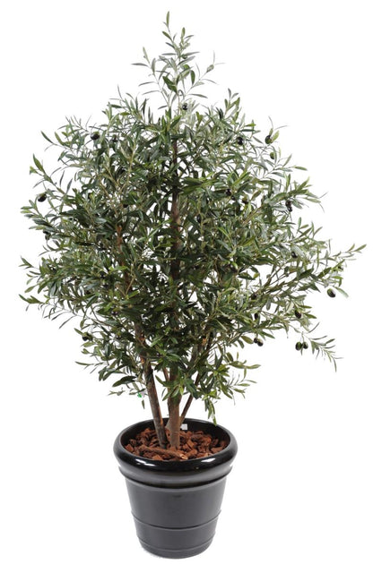 Arbre fruitier artificiel Olivier buisson et olives - plante pour intérieur - H.170 cm