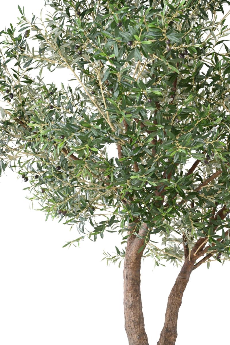 Arbre fruitier artificiel Olivier géant 2 têtes et olives - plante pour intérieur - H.350cm