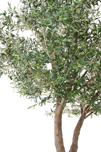 Arbre fruitier artificiel Olivier géant 2 têtes et olives - plante pour intérieur - H.350cm