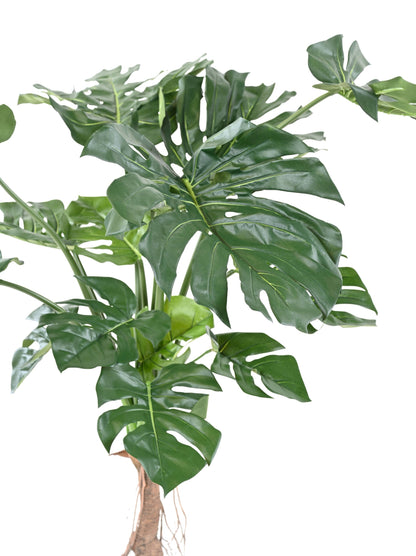 Arbre artificiel tropical Philodendron Monstera - plante d'intérieur - H.130cm