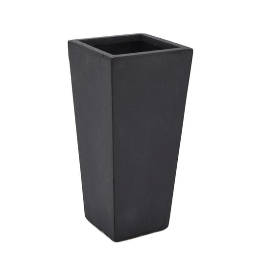 Bac pour fleur carré conique haut - intérieur extérieur balcon - H.90 x 40cm Noir