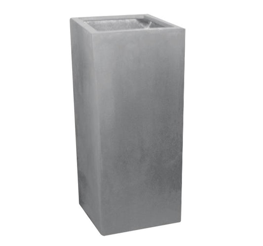 Bac pour fleur cube haut intérieur / extérieur H.60x30cm gris Fiberstone