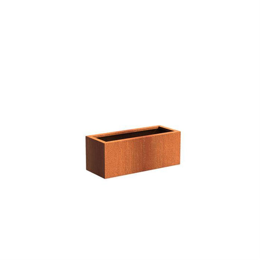 Bac pour fleur jardinière Ande - extérieur jardin - L.100xH.40cm Acier Corten