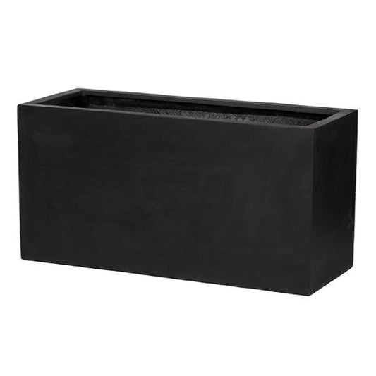 Bac pour fleur jardinière intérieur / extérieur L.60cm noir Fiberstone