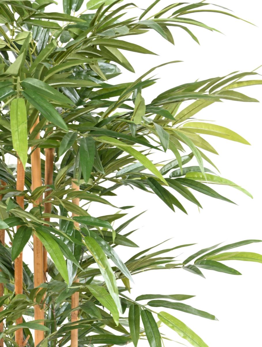 Bambou artificiel Gamme Eco 5 cannes 900 feuilles - intérieur - H.145cm vert