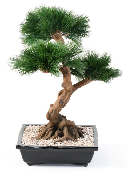 Bonsaï artificiel arbre miniature Pin en coupe - plante d'intérieur - H.70cm