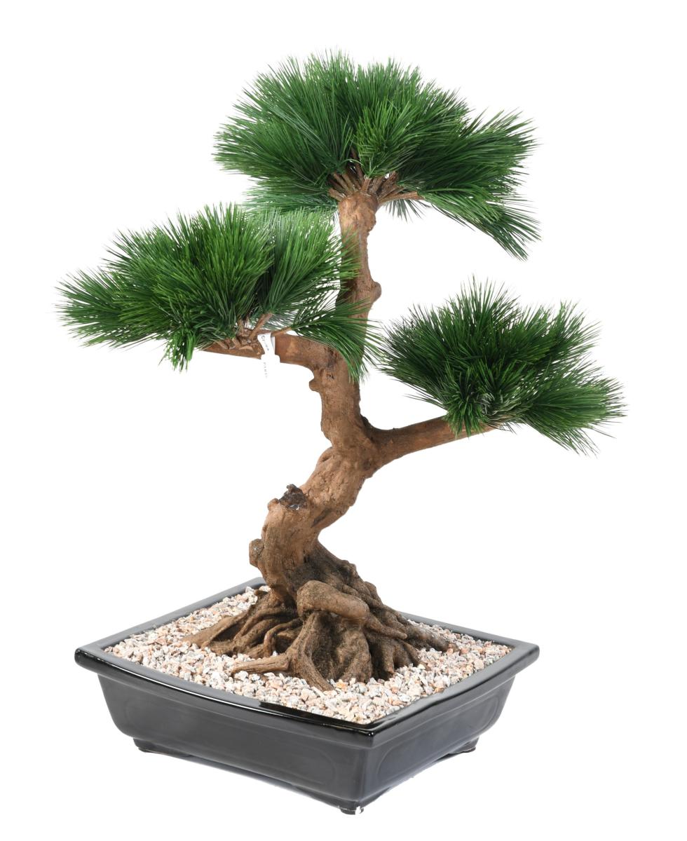 Bonsaï artificiel arbre miniature Pin en coupe - plante d'intérieur - H.70cm