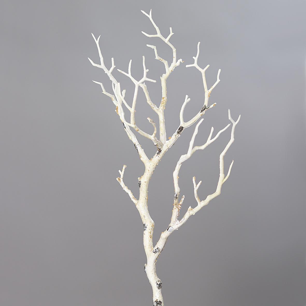 Branche artificielle Bouleau imitation bois - décoration d'intérieur - H.40cm blanc