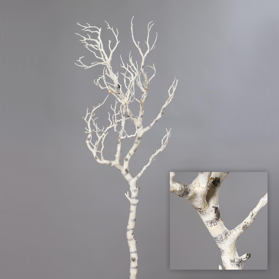 Branche artificielle Bouleau imitation bois - décoration d'intérieur - H.88cm blanc