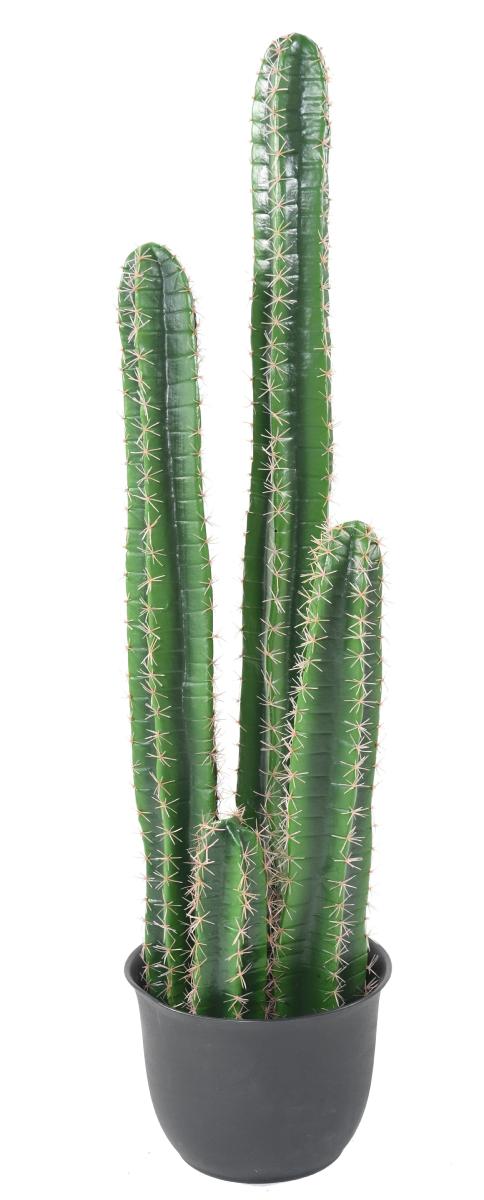 Cactus artificiel Barrel 4 troncs - plante d'intérieur - H. 135 cm vert