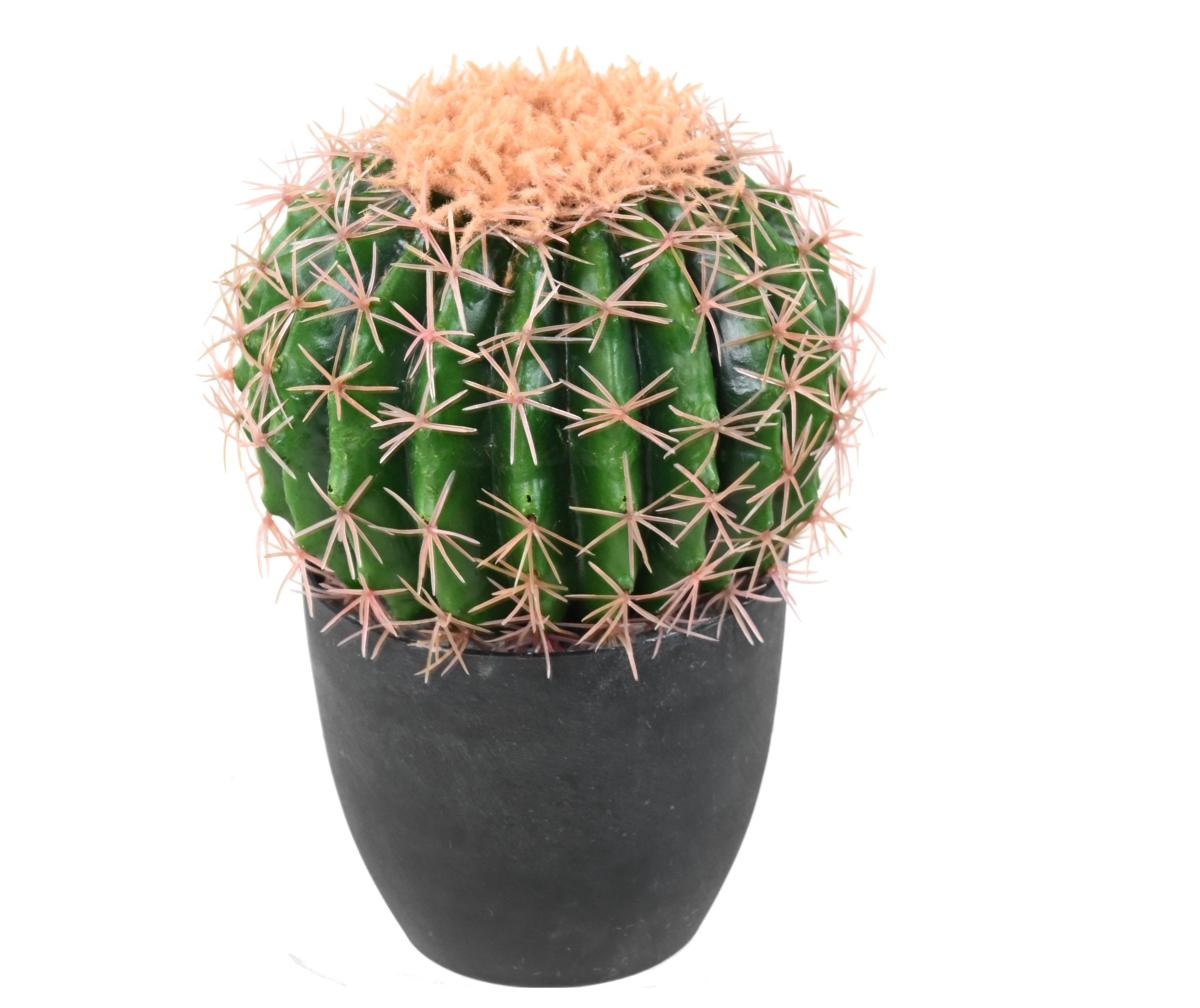 Cactus artificiel Echino - plante synthétique d'intérieur - H.27cm vert