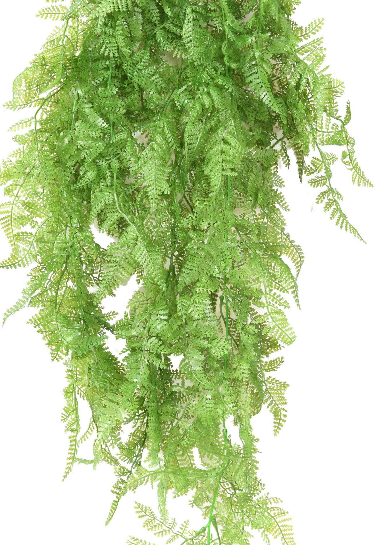 Chute artificielle Fougère en piquet - plante d'intérieur - H.70cm vert