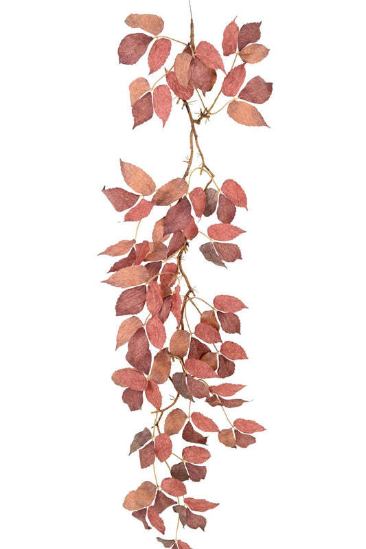 Chute artificielle de vigne vierge - décoration d'intérieur - H.115cm rouge automne