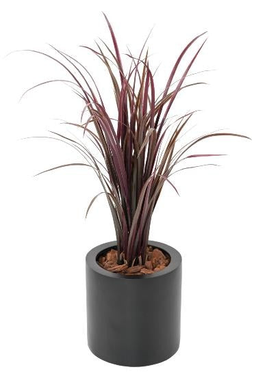 Citronnelle artificielle Cymbopognon Citratus - plante pour extérieur - H.90cm bordeaux