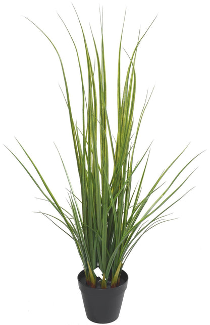 Citronnelle artificielle Lemon Grass en pot - plante pour extérieur - H.120cm vert