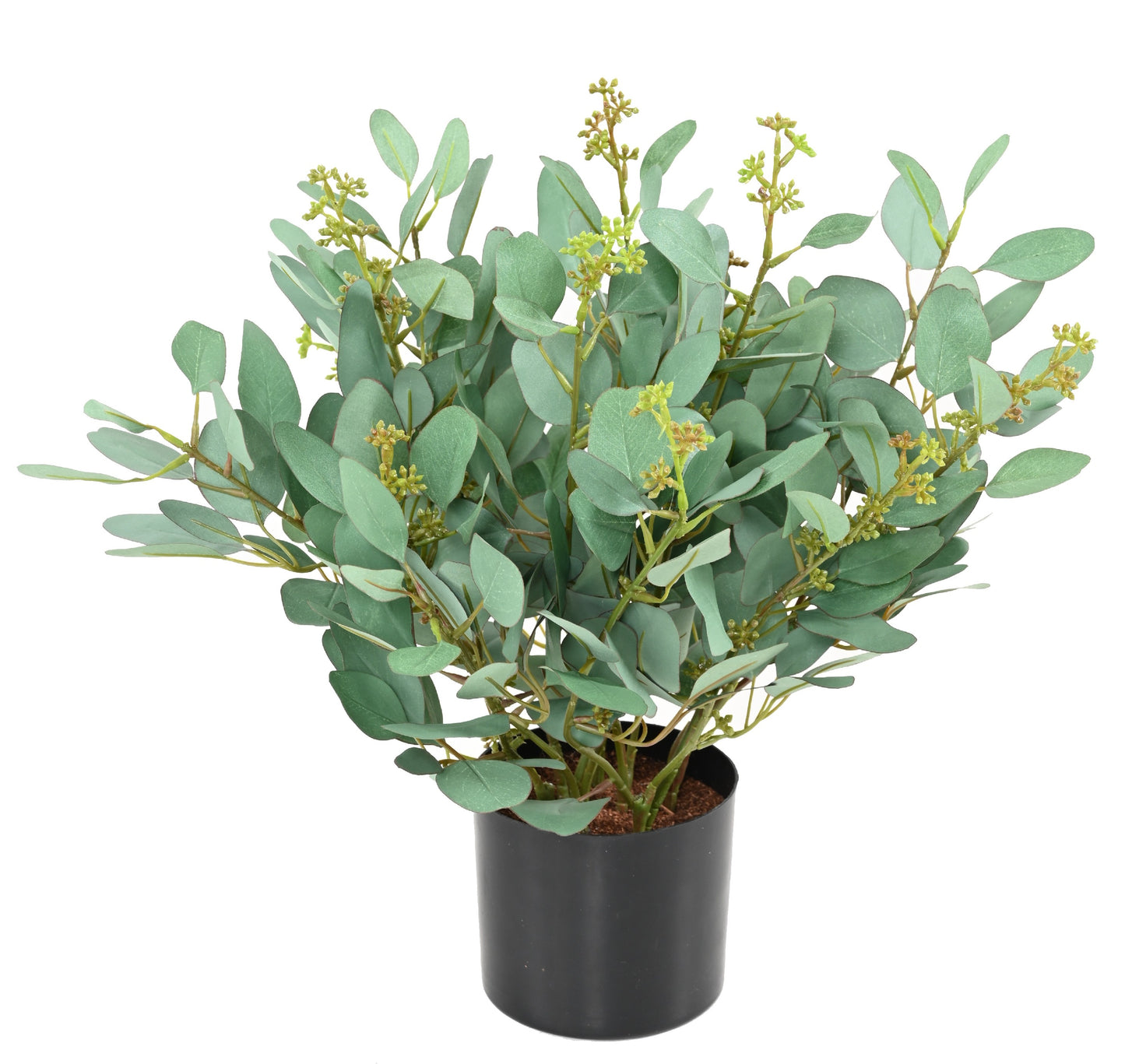 Eucalyptus artificiel en pot - plante synthétique d'intérieur - H.40cm vert