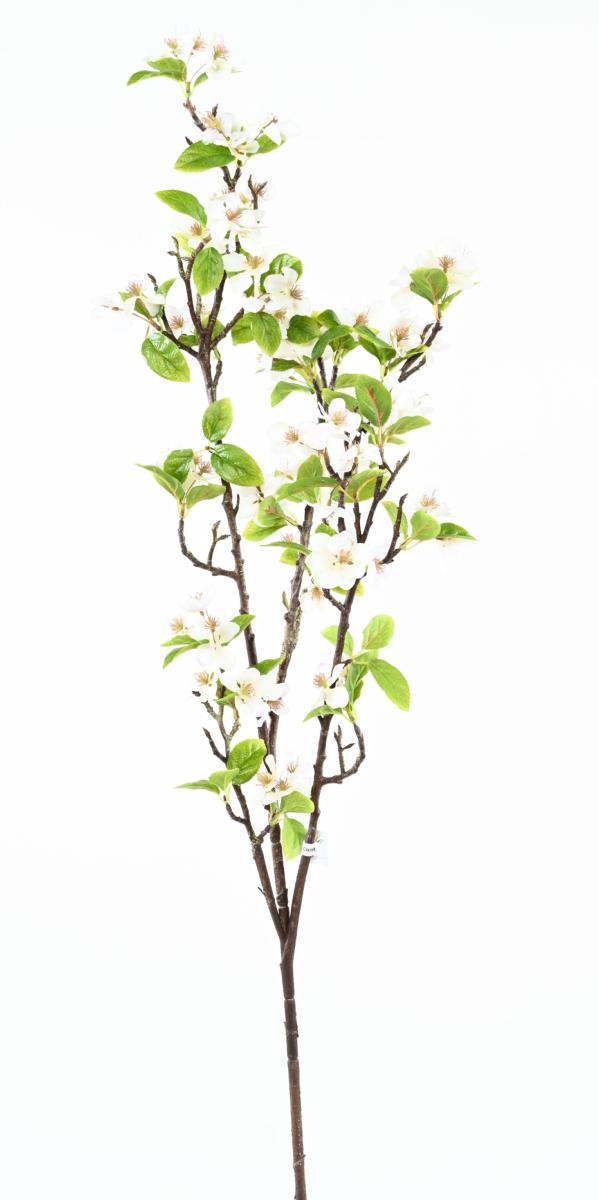 Feuillage artificiel branche Pommier XL - décoration pour intérieur - H.125cm blanc