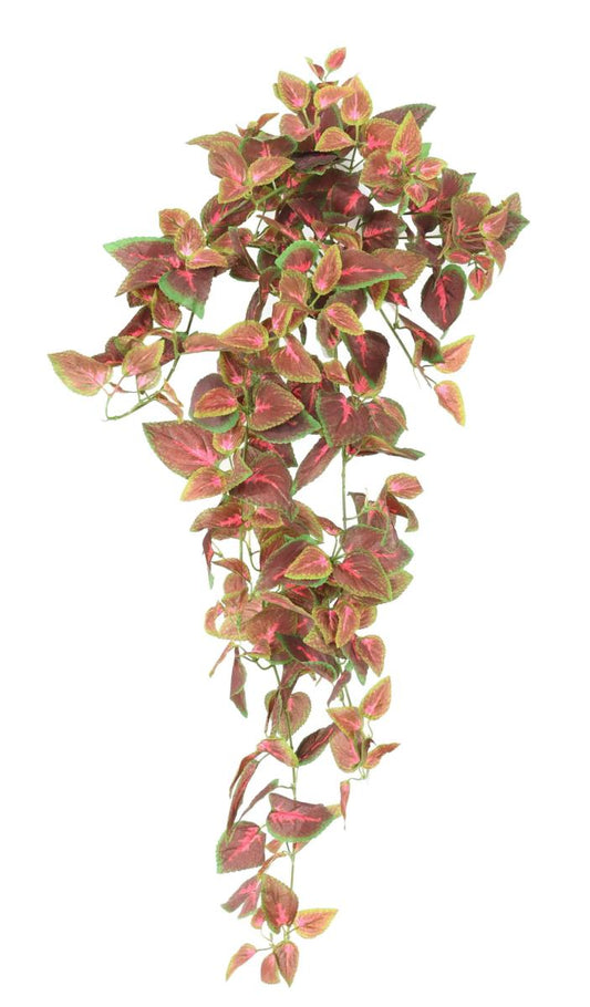 Feuillage artificiel chute de Coleus en piquet - plante verte intérieur - H.75cm rouge